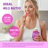 YUULAI Myo-Inositol & D-Chiro Inositol Gummies, 40:1 Ratio Inositol Supplement with Vitamin D3, Magnesium Glycinate, Folate & Zinc, for Female Health & Wellness, Raspberry Flavor, 60 Count view 4