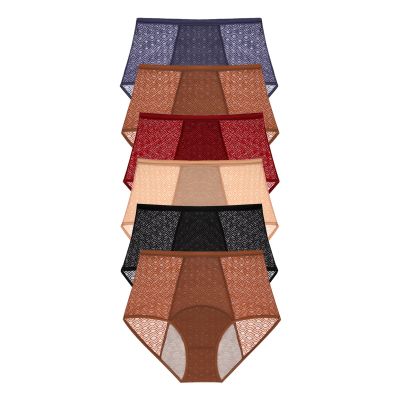 WYCFBD Incontinence Underwear for Women Washable, Pantie for Ladies Reusable Full Coverage Cotton Briefs,Multi colored,L