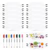 12PCS Eye Mask Blindfold & 8 Various Color Pens - DIY Color Your Own Eye Mask Cover for Party Games Travel Team Build Party w/Adjustable Strap - White Sleeping Mask for Women Men 18 Age+ view 1