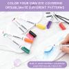 12PCS Eye Mask Blindfold & 8 Various Color Pens - DIY Color Your Own Eye Mask Cover for Party Games Travel Team Build Party w/Adjustable Strap - White Sleeping Mask for Women Men 18 Age+ view 2