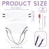 12PCS Eye Mask Blindfold & 8 Various Color Pens - DIY Color Your Own Eye Mask Cover for Party Games Travel Team Build Party w/Adjustable Strap - White Sleeping Mask for Women Men 18 Age+ view 3