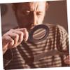 LALADEFIEE Hanging Magnifier with Flexible Tube Lightweight Desktop Magnifying Tool for Reading Books Newspapers Crafts Seniors Low Vision view 4