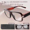 OuShiun USB Rechargeable LED Reading Glasses, Lighted Hands-Free Readers for Seniors to Read in Dark(C2+1.5) view 2