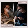 OuShiun USB Rechargeable LED Reading Glasses, Lighted Hands-Free Readers for Seniors to Read in Dark(C2+1.5) view 3