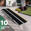 10FT Portable Wheelchair Ramp, Non-Skid Aluminum Ramps for wheelchairs for Home, Threshold ramps for doorways, Wheelchair ramps for Home Steps, Stairs, Curbs, Scooter, Entrance, 800LBS Capacity view 2