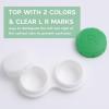 DEWSENSI Contact Lens Case, Empty Contact Lens Cases Box Holder Container for Storage, Travel, Daily Home Use (Green, 3 Pack) view 3