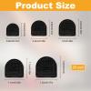 20 Pairs High Heel Replacement Tips - 5 Size U-Shape Womens Shoes Heel Tips Repair Kit, Heels Caps for High Heels, Non-Slip Shoe Tips for Women's Shoes (8/9/10/11/12/12.5mm,Black) view 2