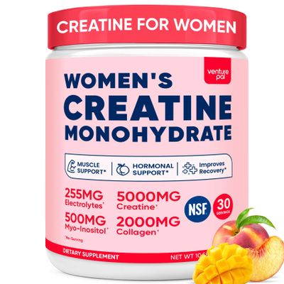 18 IN 1 Creatine for Women, Creatine Monohydrate Blend Powder with Collagen, Myo & D-Chiro Inositol, Electrolytes & 6 Vitamins for Muscle Growth, Recovery & Hormonal Balance 10.58 Oz,Sugar Free