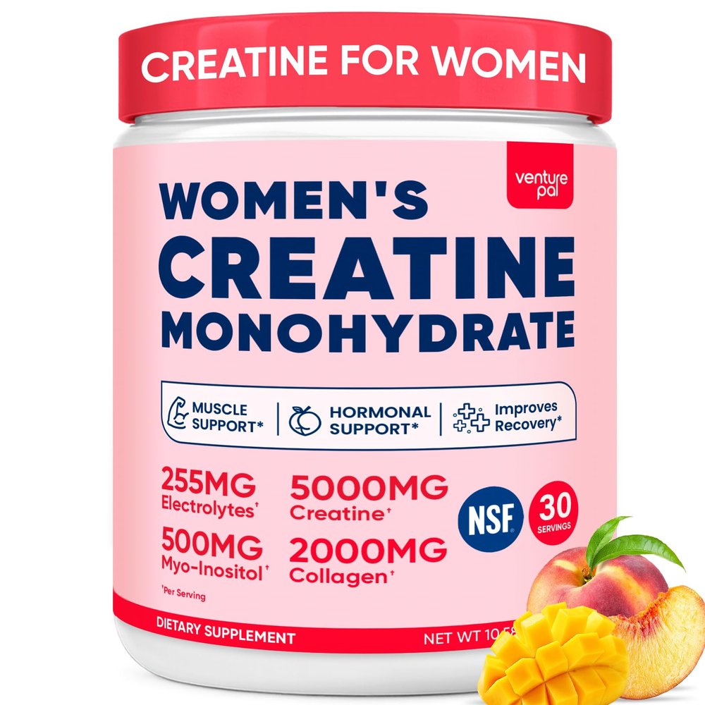 18 IN 1 Creatine for Women, Creatine Monohydrate Blend Powder with Collagen, Myo & D-Chiro Inositol, Electrolytes & 6 Vitamins for Muscle Growth, Recovery & Hormonal Balance 10.58 Oz,Sugar Free