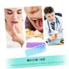 COOLHIYA 2Pcs Monthly Vitamin Case Portable Medicine Organizer Featuring Locking Lids for Daily Pill Management Preventing Mixing and Spills Easy to Open and Clean Random Color view 4