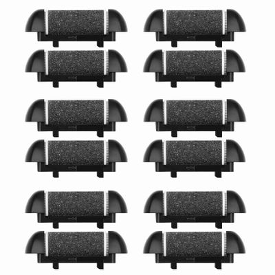 12 Pack Same Coarse Replacement Roller Head for Electric Foot Filer Callus Remover for Feet Pedicure Tools Pedicure Kit Refill Rollers for Cracked Heels and Dead Skin (12pcs Medium Coarse)