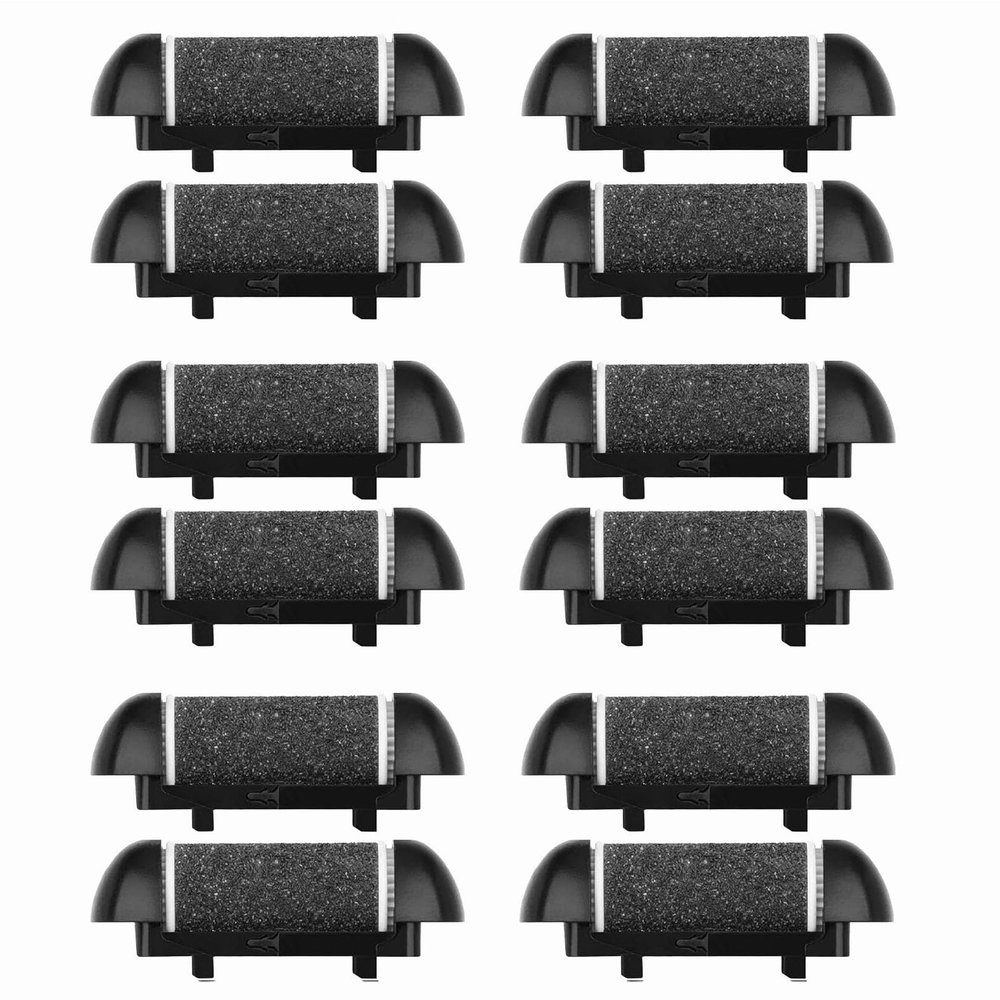 12 Pack Same Coarse Replacement Roller Head for Electric Foot Filer Callus Remover for Feet Pedicure Tools Pedicure Kit Refill Rollers for Cracked Heels and Dead Skin (12pcs Medium Coarse)