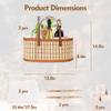 Bsenogou Baskets for Gifts Empty 2 Set, Christmas Gift Empty Bamboo Basket Large, Foldable Woven Gift Basket with Handle for Baby Baptisms, Mother's Day, Christmas, Housewarming (2 Set) view 2