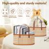 Bsenogou Baskets for Gifts Empty 2 Set, Christmas Gift Empty Bamboo Basket Large, Foldable Woven Gift Basket with Handle for Baby Baptisms, Mother's Day, Christmas, Housewarming (2 Set) view 4