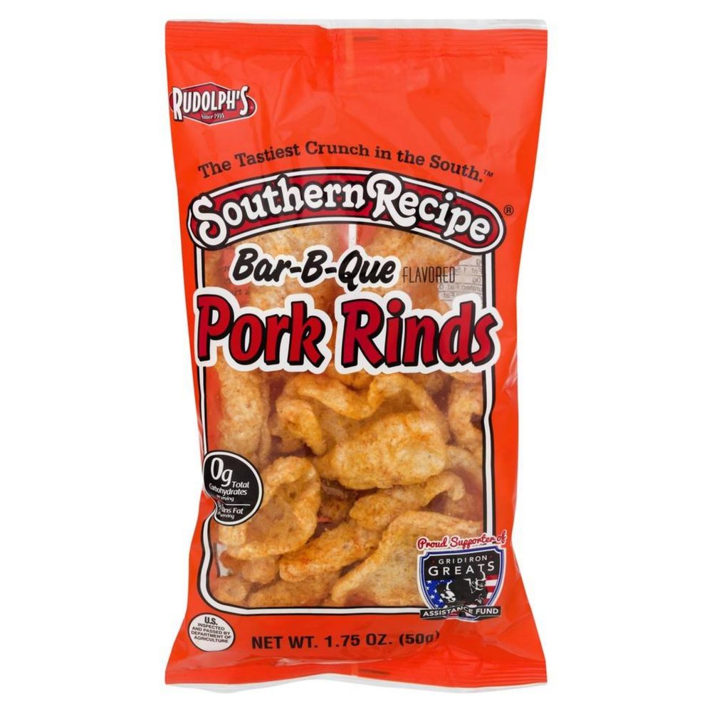 Southern Recipe Pork Rinds, Bar-B-Que, 1.75 oz (24-Pack) High Protein, Low Carb, Keto Friendly, Gluten Free Snack