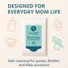 Snugell Breast Pump Wipes, 120 Count (12 Individually Wrapped Packs) - No-Rinse, Hypoallergenic, Unscented Cleaning Wipes - Safe for Pump Parts, Bottles, Pacifiers and Accessories - Travel Friendly view 3