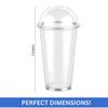 VeZee 24oz Clear PET Plastic Cups with Dome Lid & Straw: 500 Sets view 2