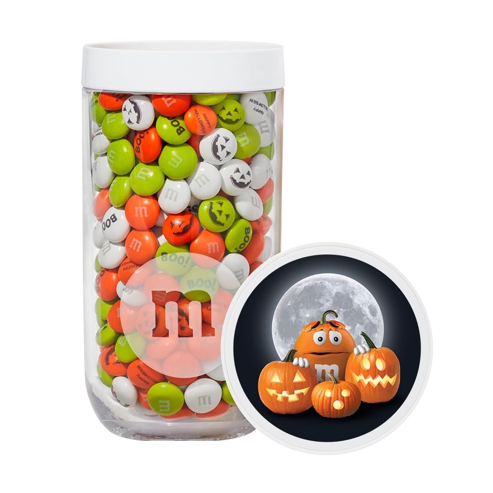 M&MS Halloween Jar, Unique Halloween Jar filled with Pre-Designed M&MS Candies