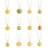 12pcs Ucubwfu Essential Oil Aromatherapy Ball Necklace, Alloy Aromatherapy Diffuser Necklace view 1