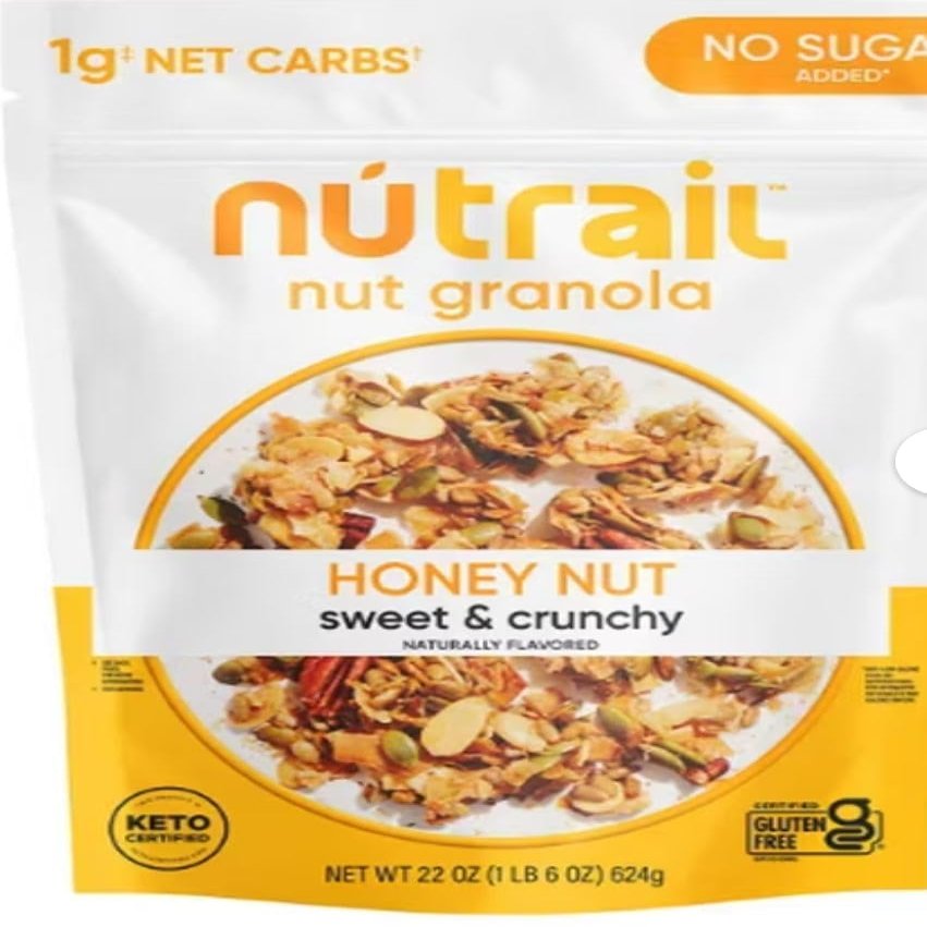 Nutreil Honey Nut Protein Granola, No Sugar Added, High-Protein Crunch, 22 oz