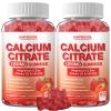 1200mg Calcium Citrate with Vitamin D3, K2, B6 & B12, Calcium Supplements for Women & Men, Plus Magnesium Zinc for Bones, Muscle & Immune Support, High Absorption 120 Calcium Gummies (Strawberry) view 1