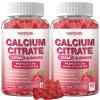 1200mg Calcium Citrate with Vitamin D3, K2, B6 & B12, Calcium Supplements for Women & Men, Plus Magnesium Zinc for Bones, Muscle & Immune Support, High Absorption 120 Calcium Gummies Raspberry Flavor view 1