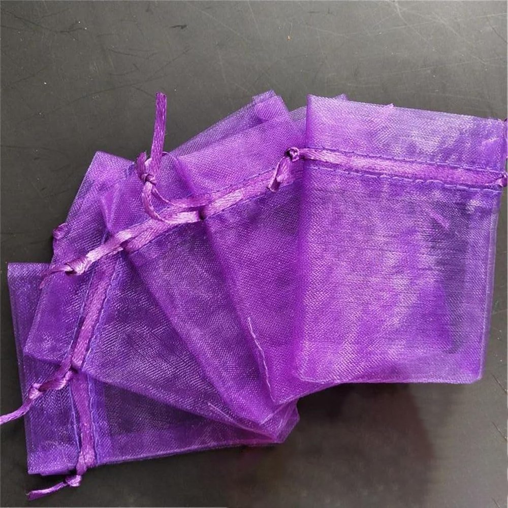 100Pcs 7X9cm 15X20cm Organza Bags Drawable Jewelry Packing Pouches Wedding Decoration Gauze Element Bags