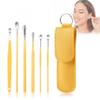 2025 New Earwax Cleaner Tool Set, Stainless Steel Spiral Ear Cleaning Kit with 6PCS Spring Ear Wax Removal Tools, Portable Manual Ear Cleaner Pick Set with Storage Box for Men and Women view 1