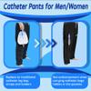 CEZATUVE Catheter Leg Bag Pants with 2 Hidden Pockets Holds 2000ml Urine Bags for Nephrostomy, Foley, Cystostomy, Urostomy, L Gray view 2