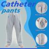 CEZATUVE Catheter Leg Bag Pants with 2 Hidden Pockets Holds 2000ml Urine Bags for Nephrostomy, Foley, Cystostomy, Urostomy, L Gray view 3
