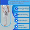 CEZATUVE Catheter Leg Bag Pants with 2 Hidden Pockets Holds 2000ml Urine Bags for Nephrostomy, Foley, Cystostomy, Urostomy, L Gray view 4