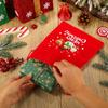 12 Pack Christmas Drawstring Gift Bags 8x12in Santa Sack, Red/Green Holiday Bags for Family Traditions, Personalized Gifts bag view 3