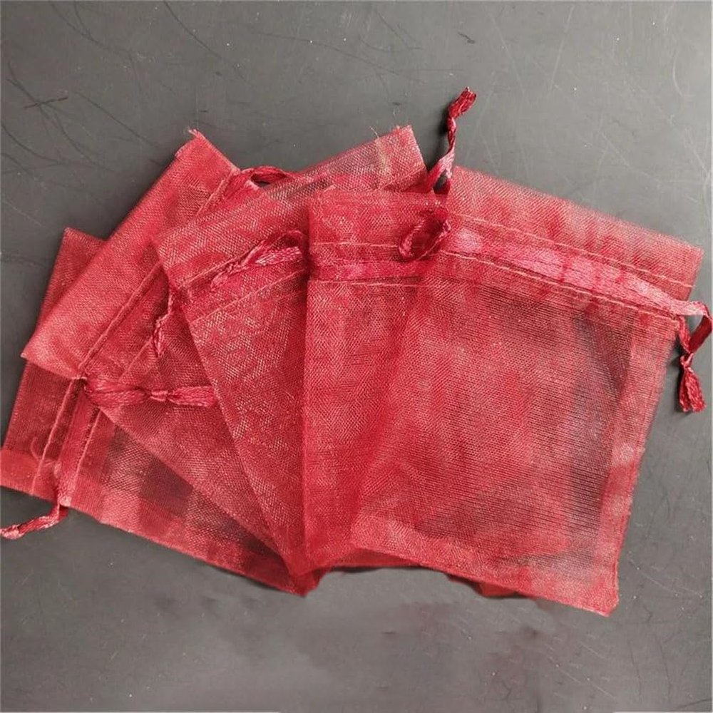 100Pcs 7X9cm 15X20cm Organza Bags Drawable Jewelry Packing Pouches Wedding Decoration Gauze Element Bags