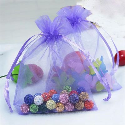 10Pcs Organza Jewelry Packaging Bag Wedding Party Goodie Packing Favors Pouches Drawable Bags