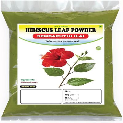 Hibiscus Leaf Powder 100g | Sembaruthi Leaf Powder | Hibiscus rosa sinensis Leaf