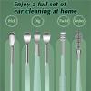 2025 New Earwax Cleaner Tool Set, Stainless Steel 6PCS Spring and Spiral Ear Cleaning Kit with Portable PU Leather Case, Manual Ear Pick Ear Wax Cleaning Tools with Massage Design for Men and Women view 3