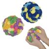 2PC Fidget Balls for Alzheimer's Dementia Patients to Treat and Relieve Anxiety,Autism Special Needs, Stretch and Squeeze Skin Pickers, ADHD, OCD (Rainbow Candy & Yellow-Blue Colors) view 1