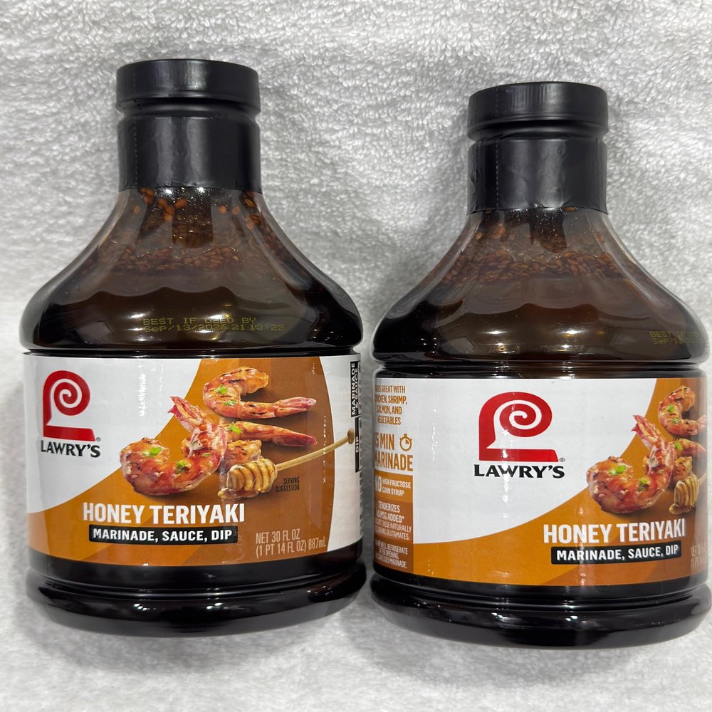 2 Bottles of LawrysHoney Teriyaki Marinade, 30.0 fl. oz.