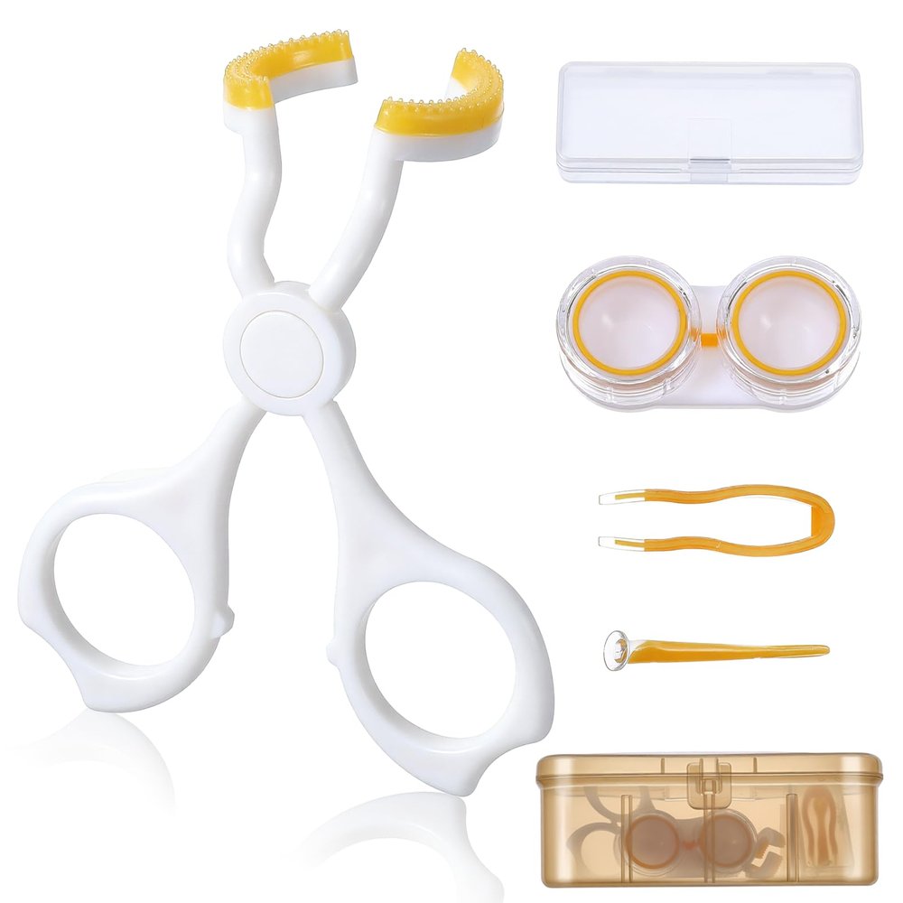 Classicseali Contacts Applicator Tool,Contact Lenses Applicator Tool with Contacts Helper Insert/Remover, Tweezers, Eye Opener for Soft Contact Lens Applicators Tool