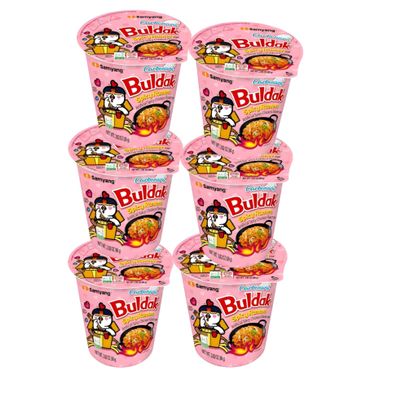Carbonara Spicy Chicken Ramen Bowl, 3.7 oz, 6 Pack, Medium Heat