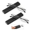 KAEDEK 2 pack Reading Glasses Retractable Case, Anti-Blue Light, Ultra Thin & Light, Phone Stand, Unisex (Gun&Gun, 125) view 2