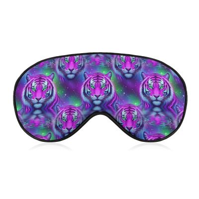 Outdoor Travel Eye Mask Sleeping for Women and Men Car, Hotels, Yoga, Camping, Office Rest, Home, Casual Daily Use (Galaxy Sky Fantasy Wild Animals Tiger)