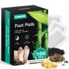 CIRGIZE 100-Count Foot Pads, Bamboo Vinegar & Ginger Foot Pads for Sleep Support, Stress & Fatigue Relief | Natural Foot Spa for Daily Wellness | Self-Care Gift for Family & Loved Ones