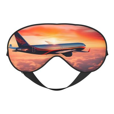 Airplane Sunsets Sky Print Lightweight Breathable Eye Mask Men Women Travel Yoga Meditation Camping Nap Relax