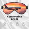 Airplane Sunsets Sky Print Lightweight Breathable Eye Mask Men Women Travel Yoga Meditation Camping Nap Relax view 3