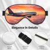 Airplane Sunsets Sky Print Lightweight Breathable Eye Mask Men Women Travel Yoga Meditation Camping Nap Relax view 4
