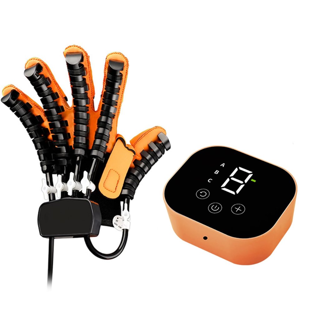 NEW Rehabilitation Robot Glove Finger Training Stroke Hand Splint with 4 Modes Portable Hemiplegia Physical Therapy Equipment (Left Hnad-M)