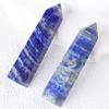 10pcs Large Lapis Lazuli Crystal Point, 6 Faceted Hexagonal Prism Crystal Tower 2.76-3.9in, Natural Crystals and Healing Stones for Energy Healing, Meditation, Home Decor view 1