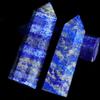 10pcs Large Lapis Lazuli Crystal Point, 6 Faceted Hexagonal Prism Crystal Tower 2.76-3.9in, Natural Crystals and Healing Stones for Energy Healing, Meditation, Home Decor view 2