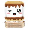 60 Pcs S'mores Camping Birthday Paper Plates 7" Heavy Duty Square Plates view 1